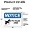 Signmission Pet Relief Area Sign With Symbol, 18 in W x Rectangle, Vinyl Decal OS-2PACK-NS-D-1218-L-17246 - alternate 2